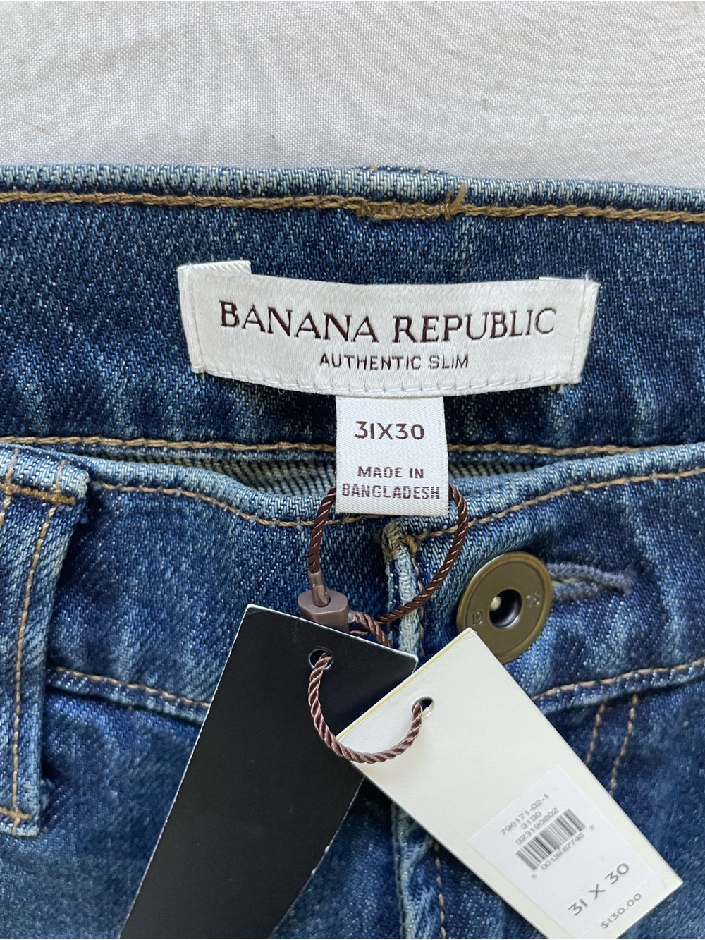Banana Republic Men's Straight Jeans in Dark Blue Denim 31x30 - Picture 3 of 10